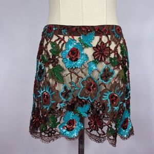 SOLD Dolce & Gabbana F/W 1999 Embellished Lace Mini Skirt